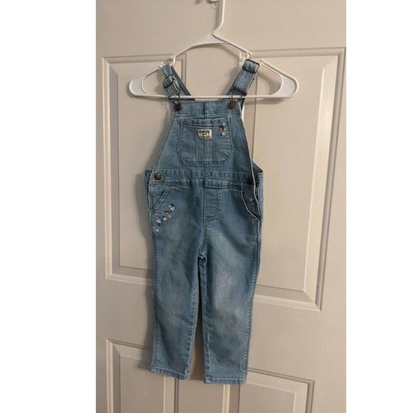 Oshkosh B'gosh Strawberry Embroidered Overalls, 3T - Picture 2 of 12